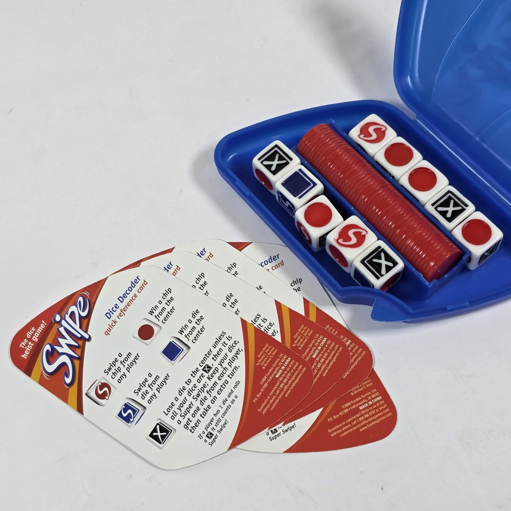 Fundex SWIPE The Dice Heist Travel Size Game Complete Vintage 2004